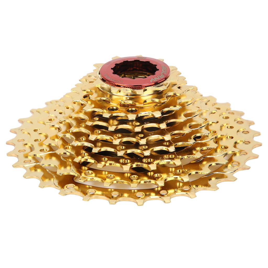 VG Sports Mountain Bike 9 Speed Freewheel Bicycle 11‑32T Cassette Flywheel Replacement Gold