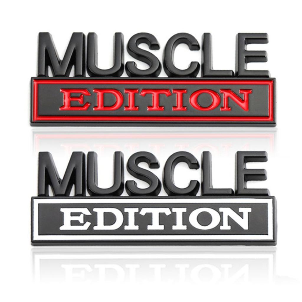 1Pc 3D Metal Muscle Edition Logo Car Front Grille Badge Side Fender Rear Trunk Emblem Sticker Decal