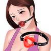 SM Mouth Gag Bondage Ties and Restraints Toy, Adjustable PU Leather Harness, Soft Silicone Gag for  Role Play for Sex