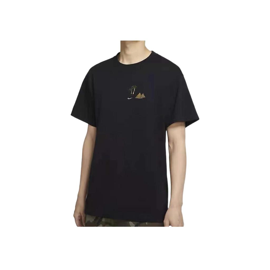 Nike Sphinx Print Skateboard Sneakers And Round Neck T-Shirt Men Sneaker, Tops Black DD8914-010