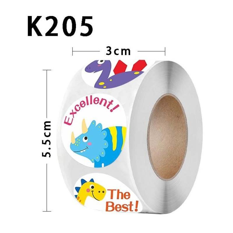 500 ks/role kulatých koček vtipné štítky samolepky pro balení pouzder na telefony, kufry, notebooky, samolepky s výrazy