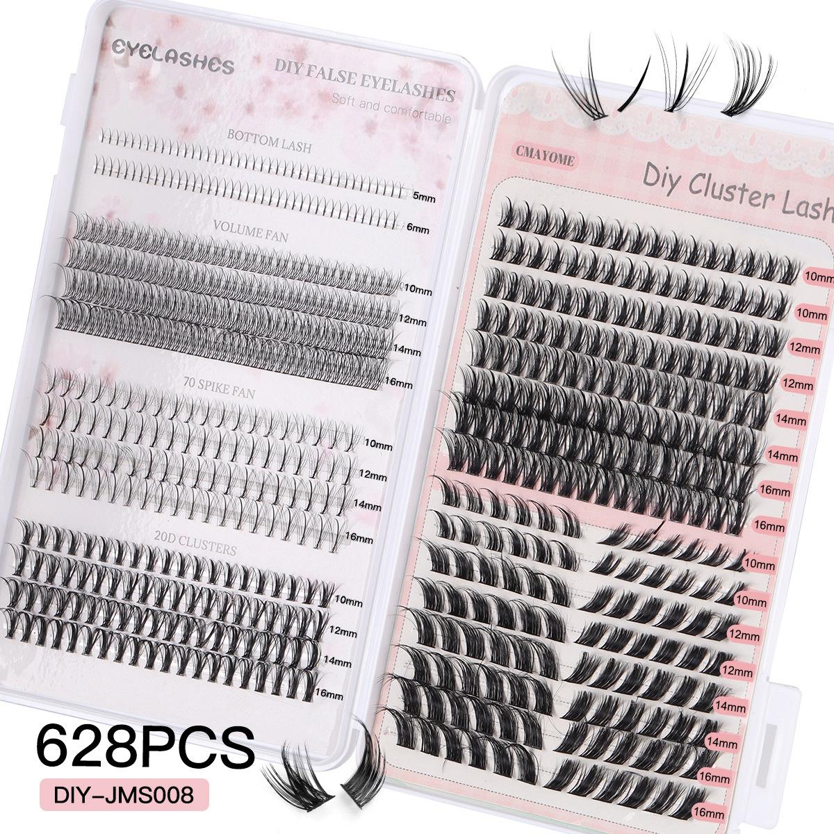 

Сделай сам Одиночный пучок волос 628 пучков Ресницы большой емкости Книга Натуральные густые D Сегментированные накладные ресницы