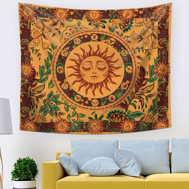 Bohemian Mandala digitalprinted polyester tapestries living rooms bedrooms macrame wall hanging room decor aesthetic