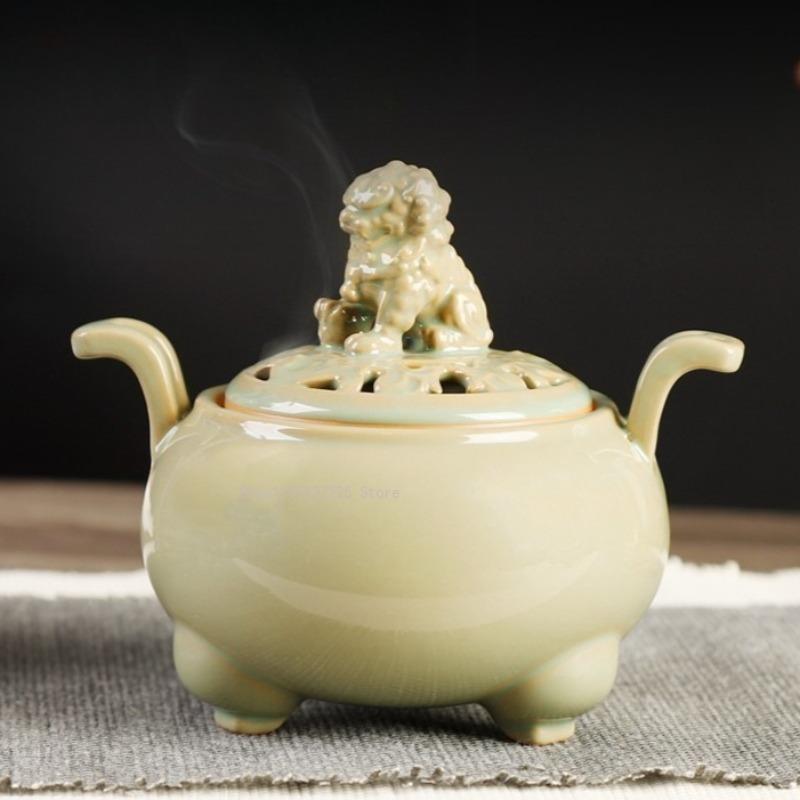 Lion Ear Three-legged Incense Burners Household Creative Decoration Meditation Soothing Incense Stick Base Aromatherapy Stove