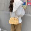 Saddle Bag Female Cloud Bag White Bag Hand-held Messenger Korean Version Chic Simple Fairy Fold 2025 New Trendy