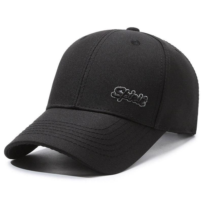 

Весенне-осенняя мужская бейсболка с вышивкой и надписью, спортивная кепка для спорта на открытом воздухе среднего возраста, шляпа с солнцезащитным козырьком, шляпа для рыбалки, козырек чёрный
