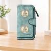 MOSS Vintage Rabbit Long Zipper Wallet Large Capacity Card Holder Unisex Clutch Bag Fashionable Zipper Coin Purse Perfect for Daily Commute Travel