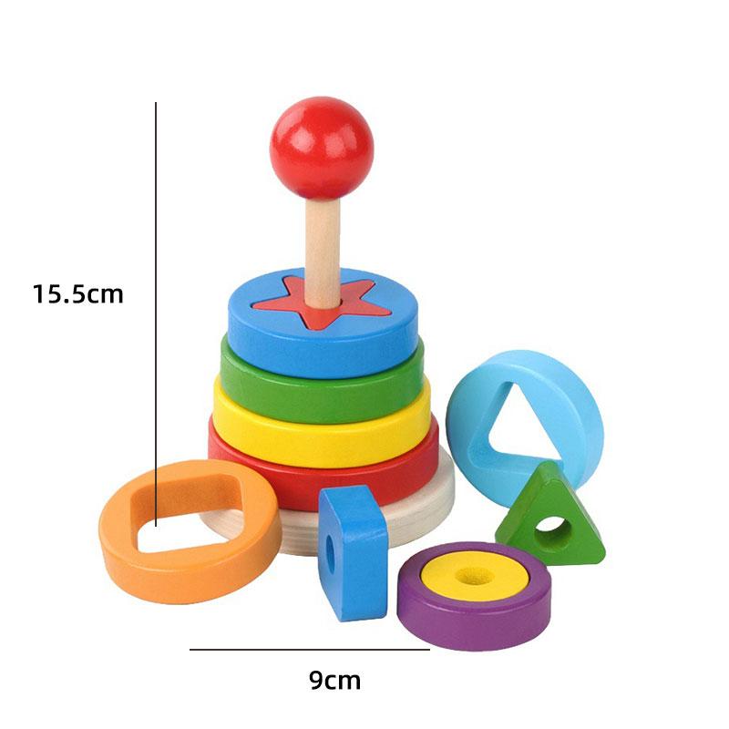Wooden Puzzles Kids Montessori Toys Graphic Cartoon Colorful Early Enlightenment Learning Toy Animal Shape Puzzle