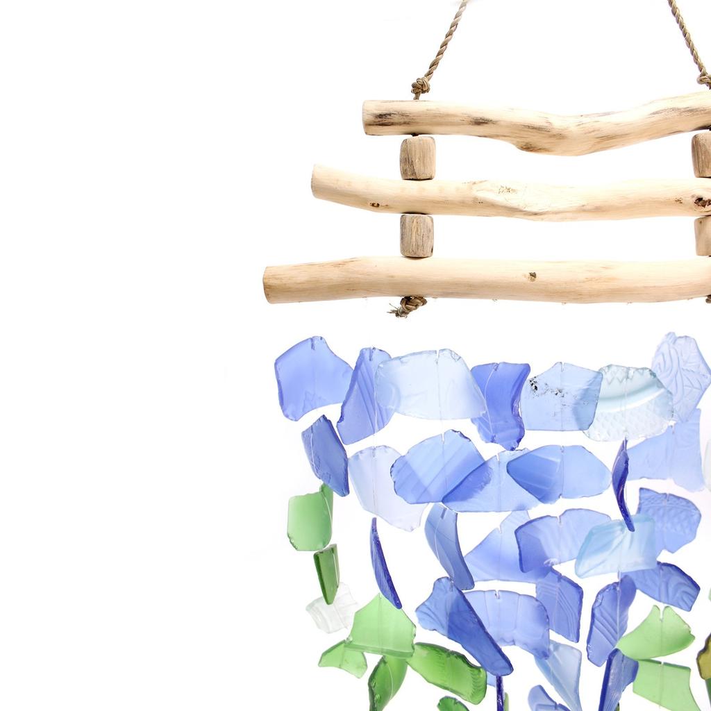 Carillons éoliens Trois bâtons Bleu et Vert