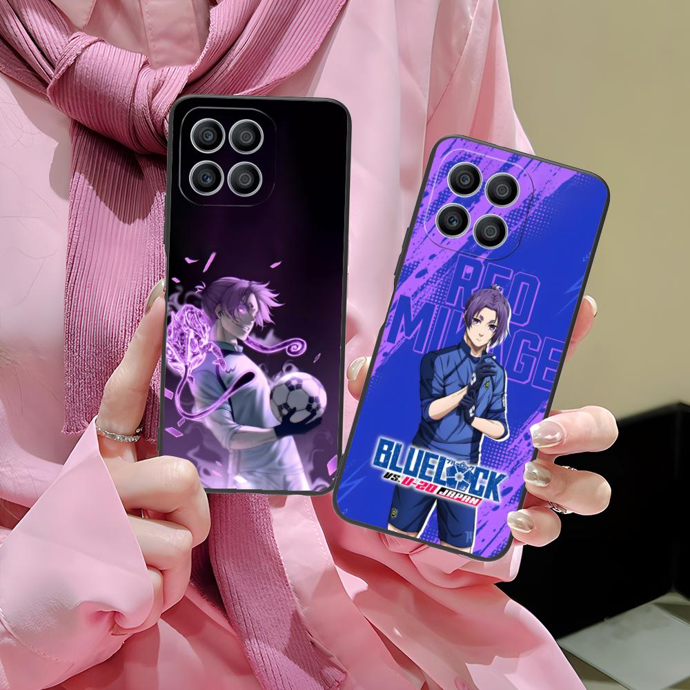 Blue Lock Reo Mikage Matte TPU Mobile Phone Case for Honor 90 80 70 60 50 30 20 10 9 8 7 Pro S SE Lite 5G Printing Cover
