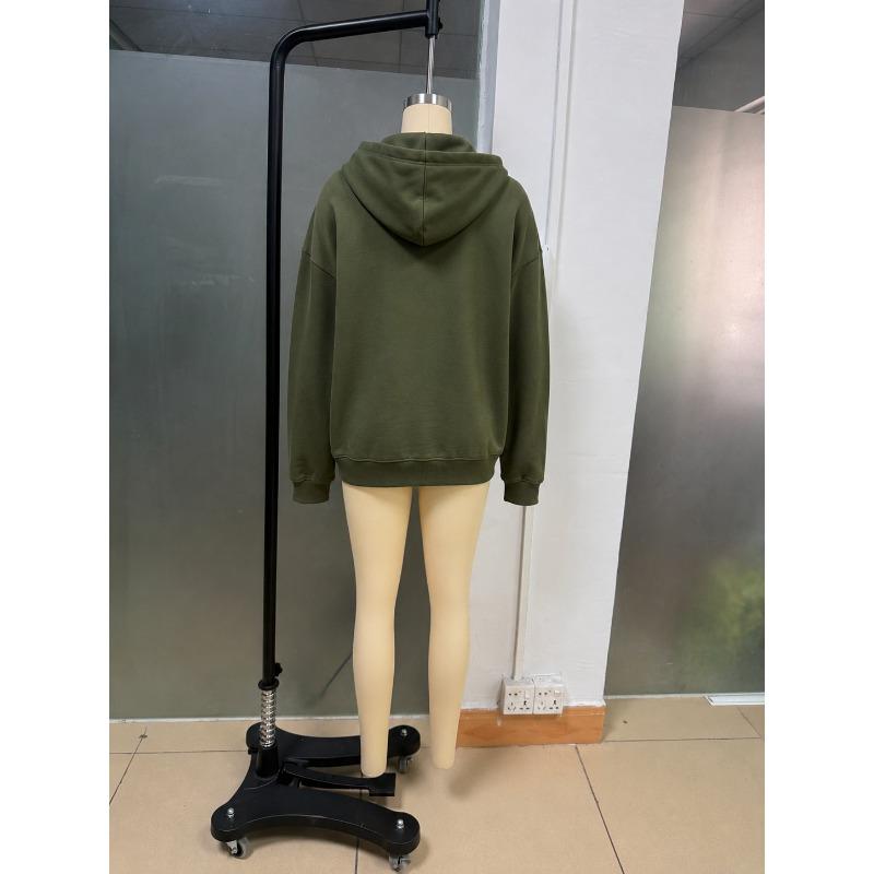 Women S Loose Fit Hooded Half Zip Pocket Casual Sweatshirt
