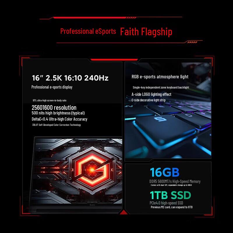 Redmi G Pro 16" Gaming Laptop (2024) - i7-14650HX, RTX 4060 (CN version)