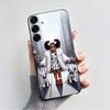 For Samsung Galaxy A26 A36 A56 5G Casing New Design 2024 Heart Printed Black Matte Soft Silicone Protective Cover Case