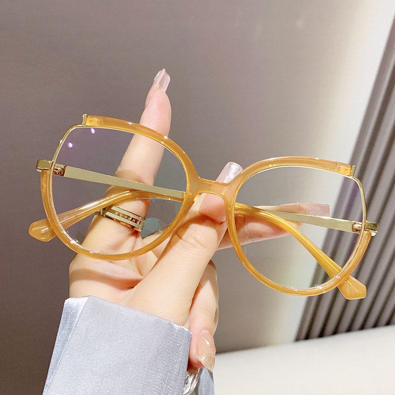 Vintage Round Oversized Photochromic Reading Glasses Women Anti Blue Light Hyperopia Prescription Eyewear +1 5 +2 5 Fashion
