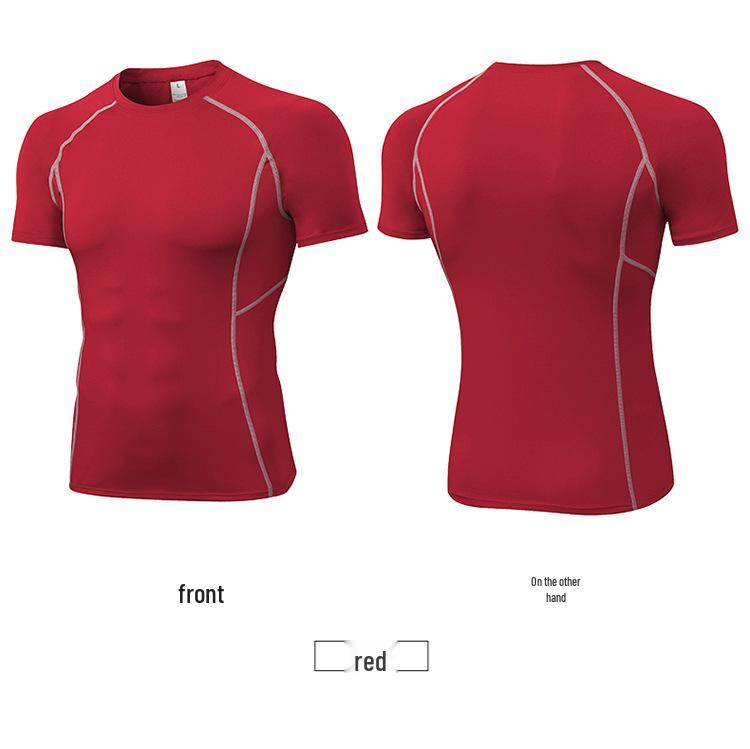 Men's Pro Performance Compression T-Shirt - Elastic, Sweat-Wicking, Quick-Dry, Short Sleeve 1008