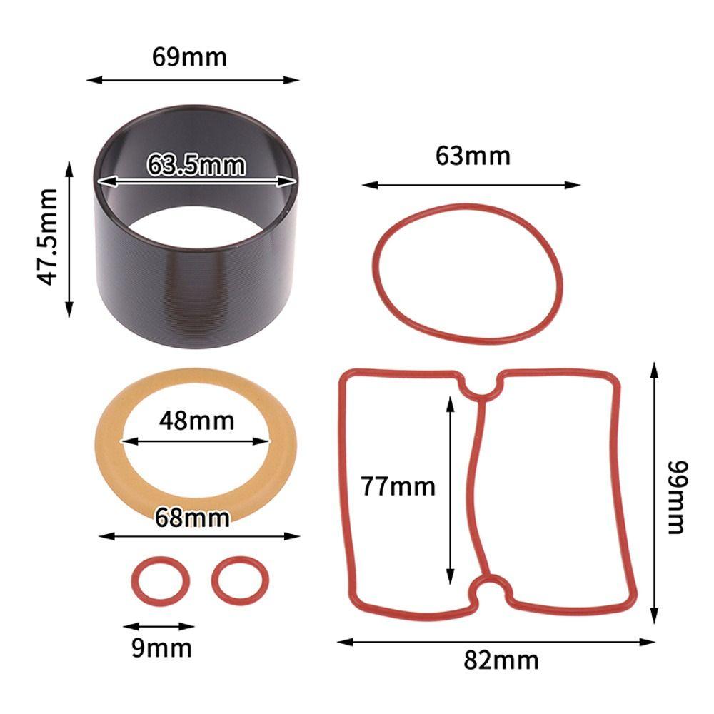 1Set Nitrile Rubber Air Compressor Piston Ring Kit  for Mute Air Compressor Repair
