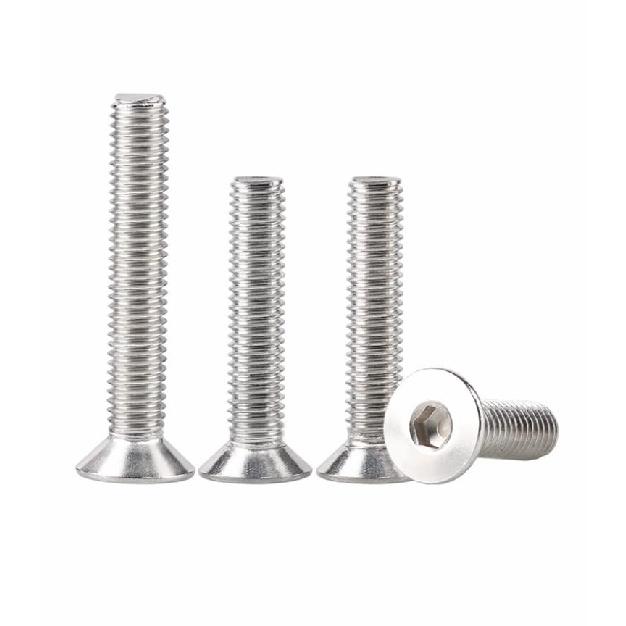 M3-0.5 X 14mm Flat Head Socket Cap Screws Bolts, Stainless Steel 18-8 (304), Bright Finish, Allen Socket Drive,Machine Screws Inner Hex Screw