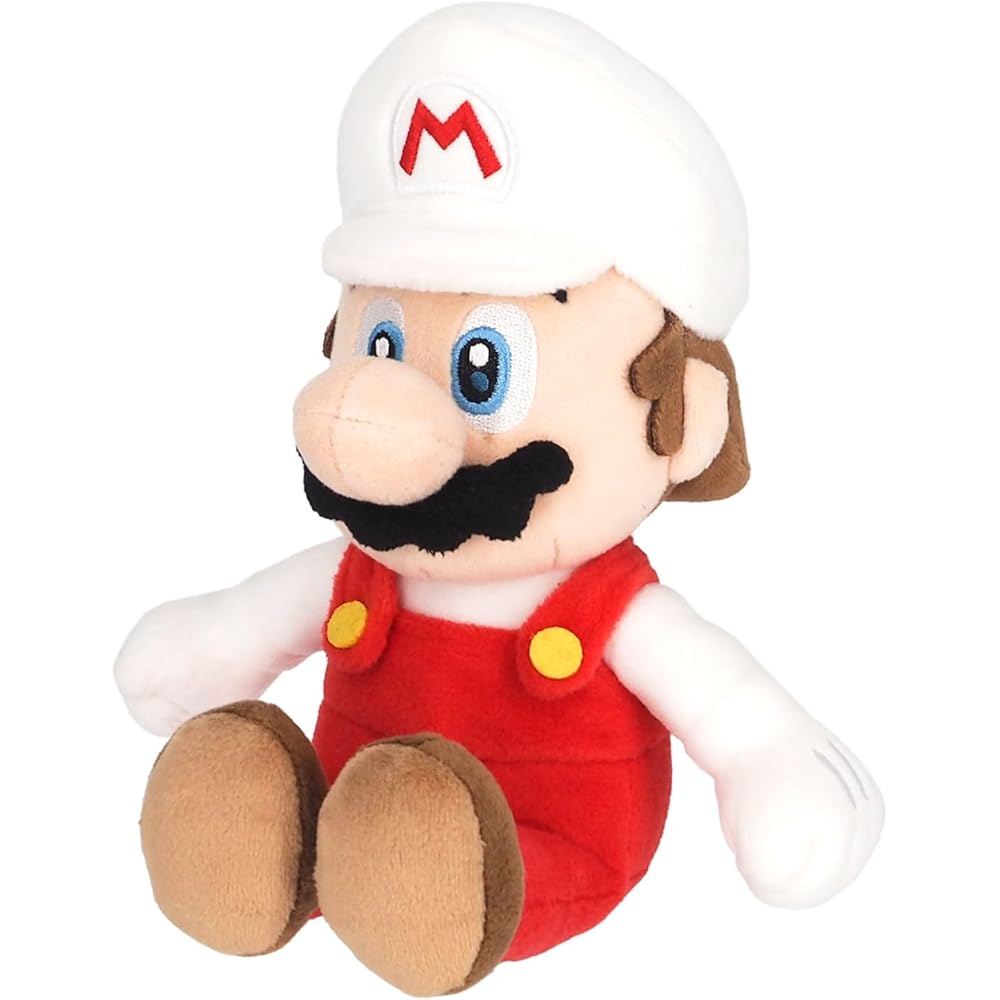 Sanei Boeki Super Mario All Star Collection Fire Mario Plush Toy 24cm