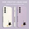 Custodia per Telefono Gatti nel Panico per Samsung Galaxy A37 A57 Copertura in Silicone Liquido