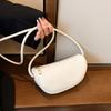 PU Solid Color Single Shoulder Women's Bag  Fashionable Mini Underarm Bag  Simple Crossbody Bag