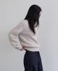 KNOWING Alpaca Oversized V-Neck Knit (Beige)