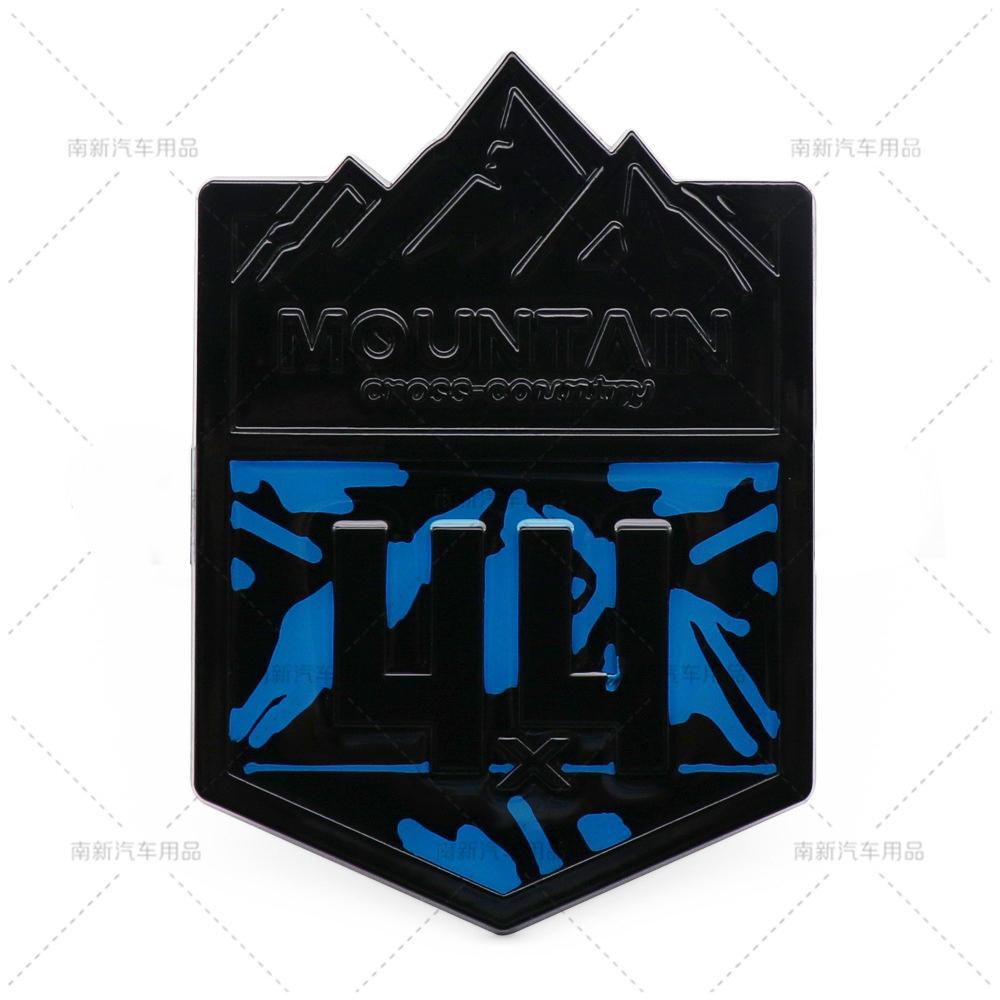 Metal Car Grille Fender Badge Cross-country Mountain 4X4 Emblem For Jeep Grand Cherokee Wrangler Compass Patriot Accessories ALX1