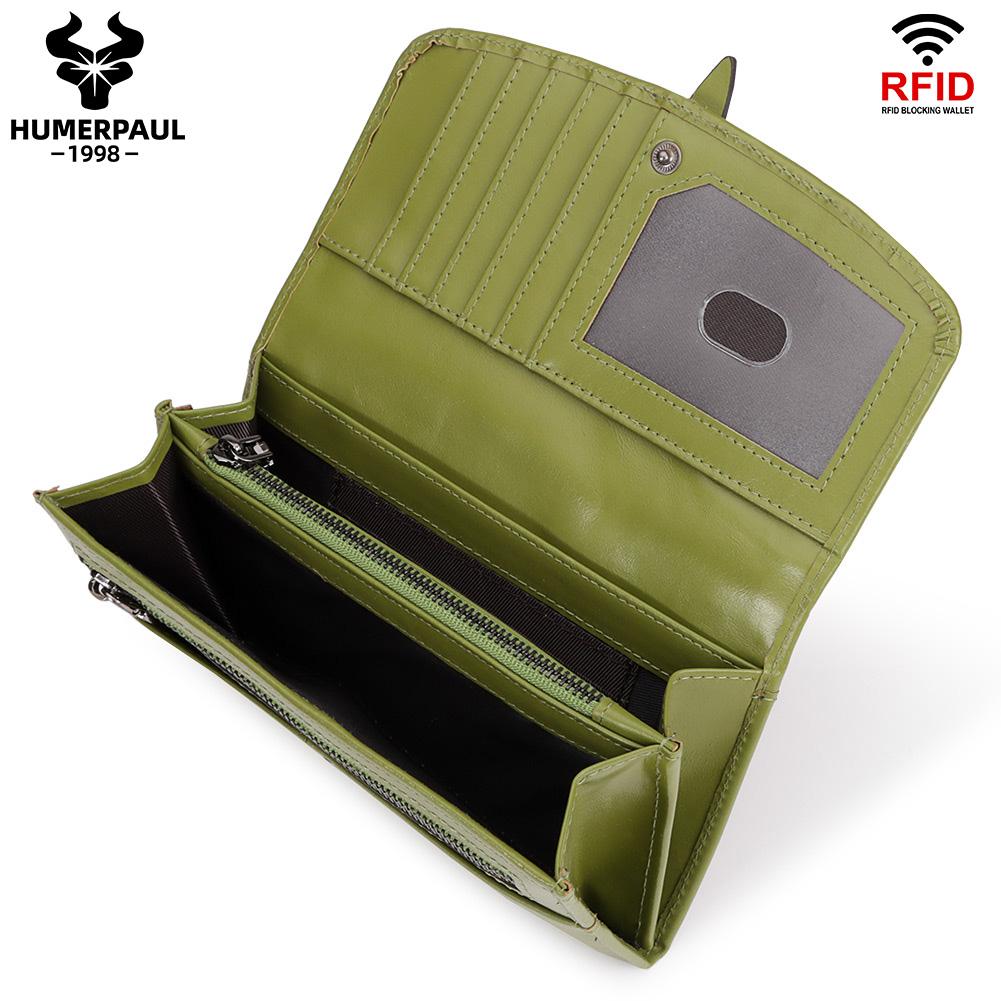 Humerpaul Neue Lange Brieftasche Aus Echtem Leder Frauen Geldbörsen Zipper Geldbörse Mode Hohe Qualität Geldbörsen Trendy Geldbörse Karte Halter Luxus