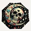 1pc Skull & Moon Automatic Opening and Closing Umbrella - Suitable for Various Occasions, Outdoor Activities, Lightweight and Durable Automa
