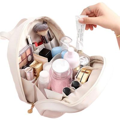 Make-up Opbergtas Pu Reizen Vrouwen Leer Cosmetische Handtas Draagbaar Nachtje Weg Weekend Lippenstift Parfuum Beauty Pouch
