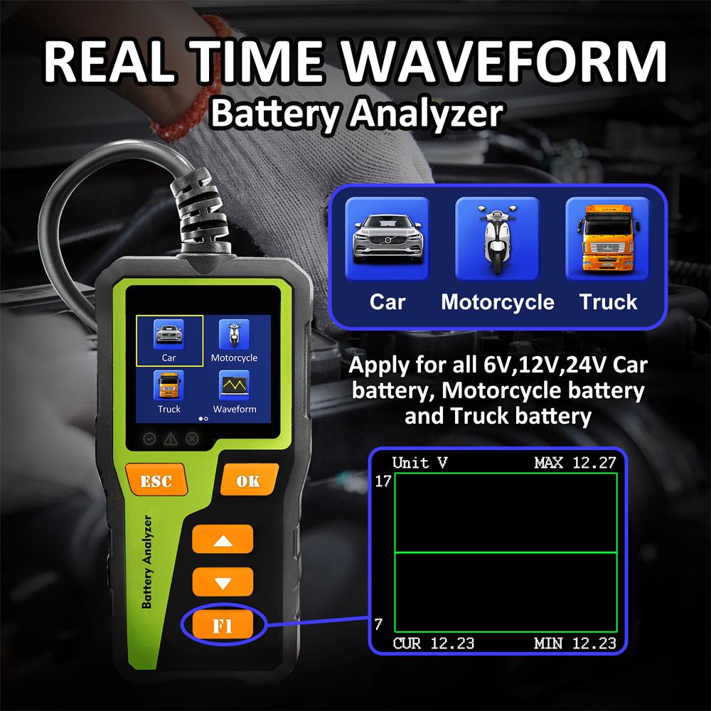 BT30 Car Battery Analyser In-vehicle Diagnostic Tool Battery Safety Analyser