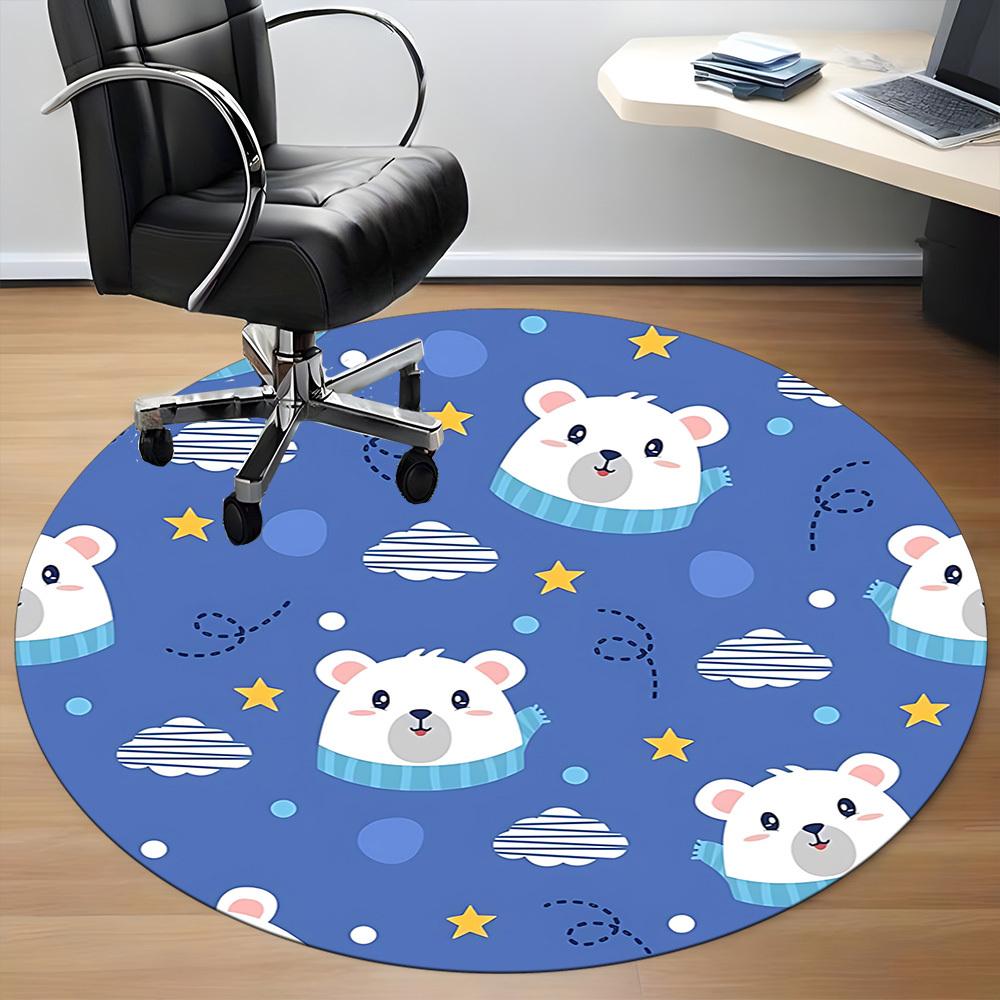 1pc Polar Bears Chair Carpet for Office - Durable, Ideal for Chair Mats, Stylish & Functional Decorative Rug yy260130072