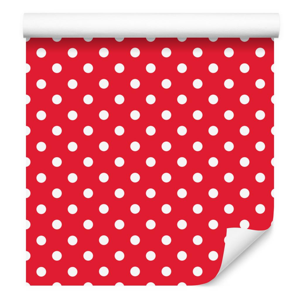 Wallpaper Dots red and coral, red background 50x1000