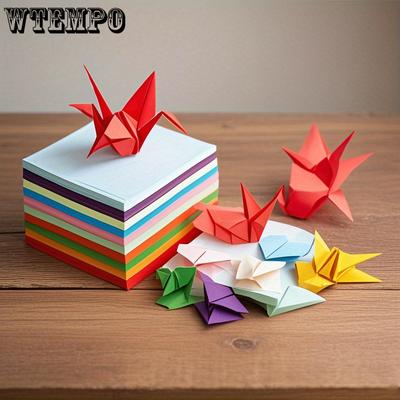 100 listů čtvercového skládacího papíru na origami o rozměrech 7,5"x7,5", barevný oboustranný skládací papír pro umění a řemesla, kutilství, kancelářské potřeby