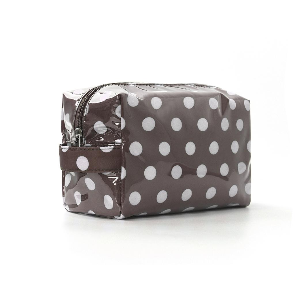 Fashion Polka Dot Large Capacity Makeup Portable Handheld Travel Toiletry Organizer Cosmetics Daily Travel Essential Storage Use