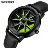 Sanda Meilleure Vente 1088 Montre pour Adolescent: Personnalisé, Cadran Rotatif 3D, Tendance, Quartz Étanche.