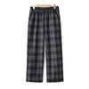 LangSha Women's High-Waisted Plaid Wide-Leg Pants