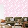 Wallpaper Flowers white and powder pink, powder pink background 50x1000