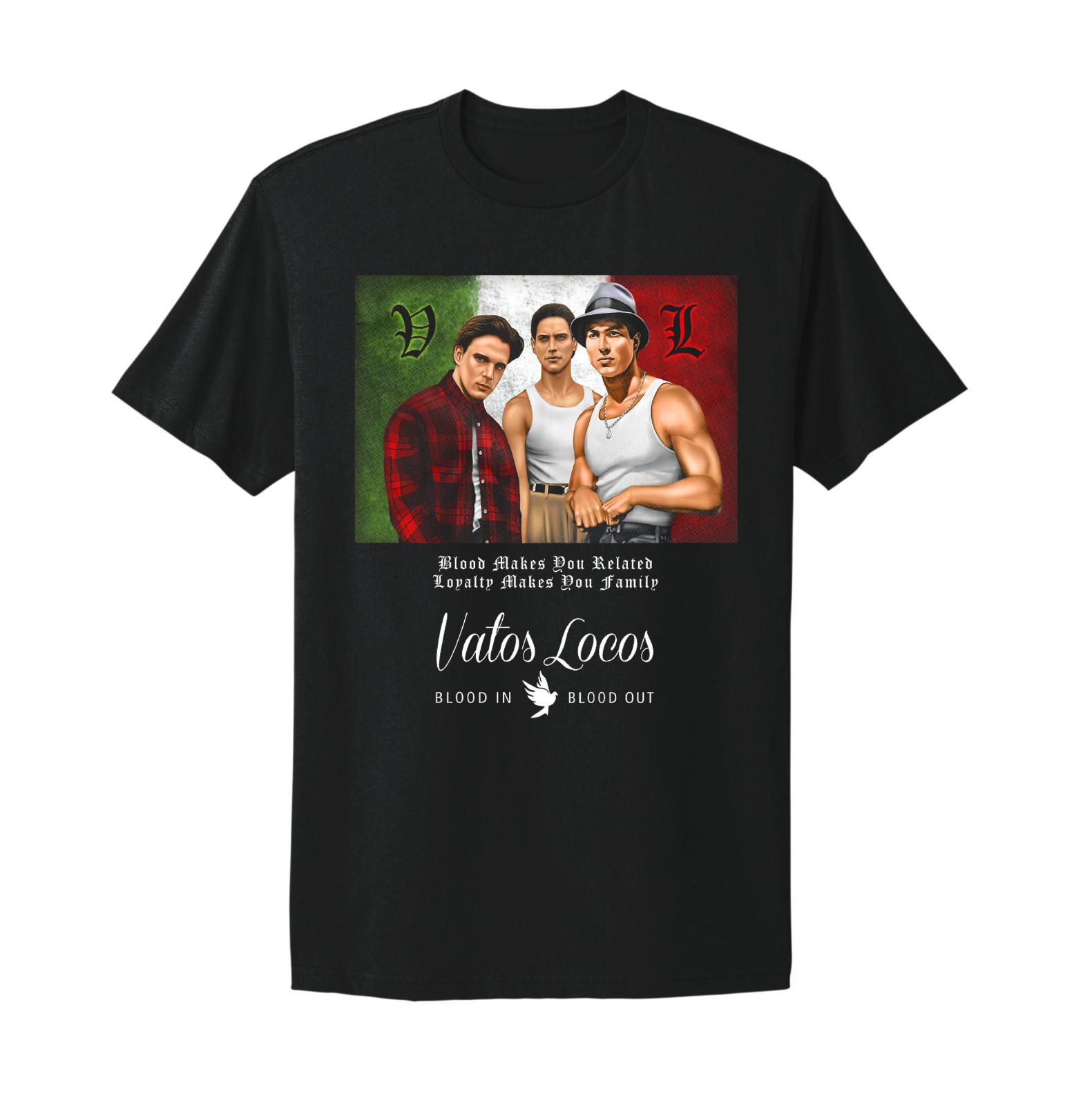 Blood In Blood Out Vatos Locos Forever Black T-shirt S