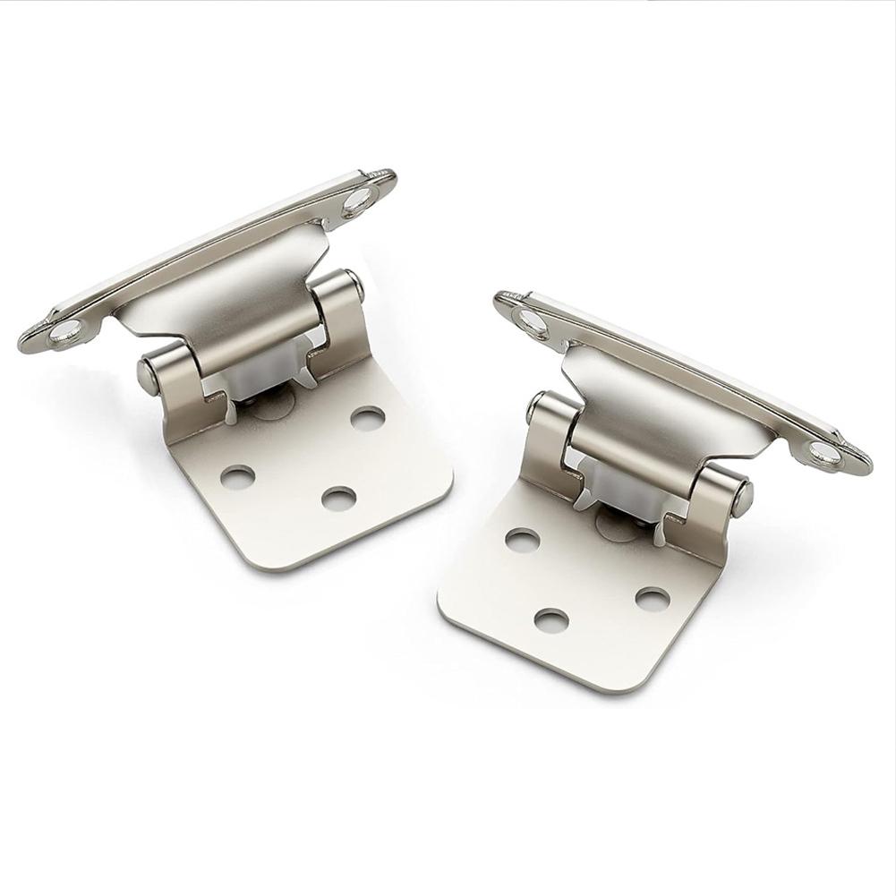 2Pcs American Self Closing Spring Hinge with Screws Overlay Flush Cabinet Hinges for DIY