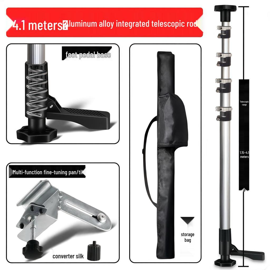 Adjustable Aluminum Alloy Ceiling Infrared Support Rod with Universal Pan Tilt
