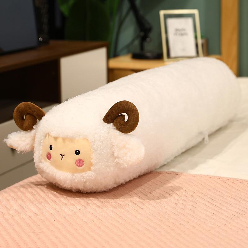 

Cute Lamb Plush Pillow Plush Stuffed Cartoon Animal Sheep Toy High Quality Doll Little Baby Accomapny Toy Sleeping Pillow Kid Girls Present 80cm