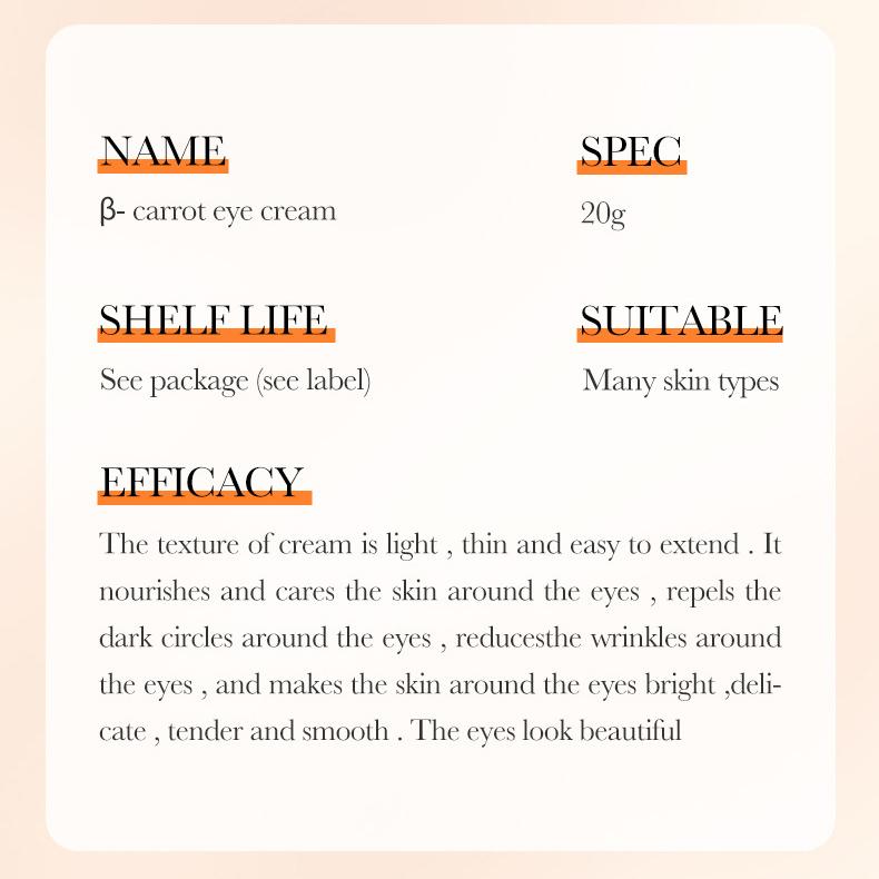 Bio-Karotten-Augencreme gegen Augenringe und Falten – Feuchtigkeitsspendende Formel von SADOER