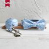 MUTTCO Blue Fire Pet Tie Collar & Leash Set UDC-137