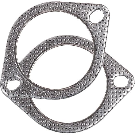 BEONEO-120-07610-0002 (3 Inch)-2 Bolt MLSG High Temp Exhaust Gasket 3" I.D. (Qty 2) - Heavy Duty be made of Metal And Fiber Laminate.