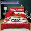 Juego de Funda Nórdica y Funda de Almohada con Estampado del PSV Eindhoven Decoración del Hogar Regalo de Cumpleaños (1 * funda de edredón + 2 * fundas de almohada sin relleno)122