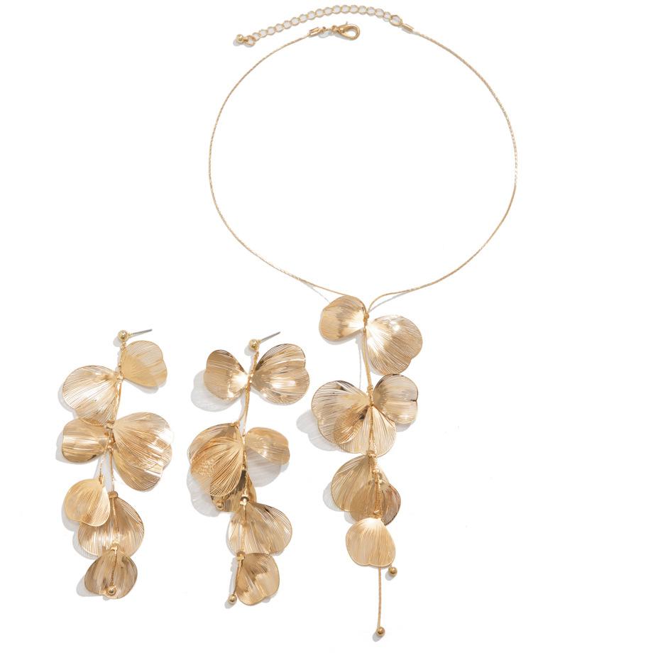 Accessories Niche Ginkgo Biloba Tassel Necklace Sweet Cool Style Design Sense Retro Pull Collar Choker
