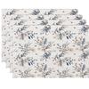 4/6/8PC Floral Placemats Washable Linen Farmhouse Table Mat for Party Holiday Kitchen Dining Table Decoration