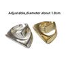 Adjustable Finger Ring Geometric Silver Plated Open Ring Irregular Ring  For Party Birthday Gift