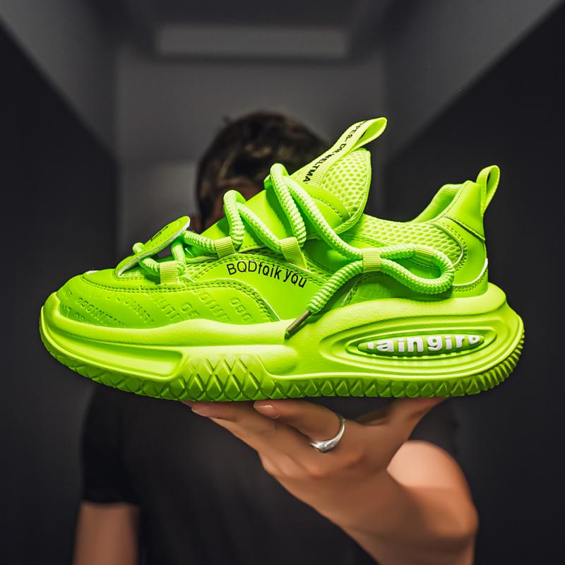 Men's Casual Shoes 2025 New Non-slip Fashion Sports Shoes All-match Men's Shoes Wear Resistant Thick Sole Increase Tide Shoes