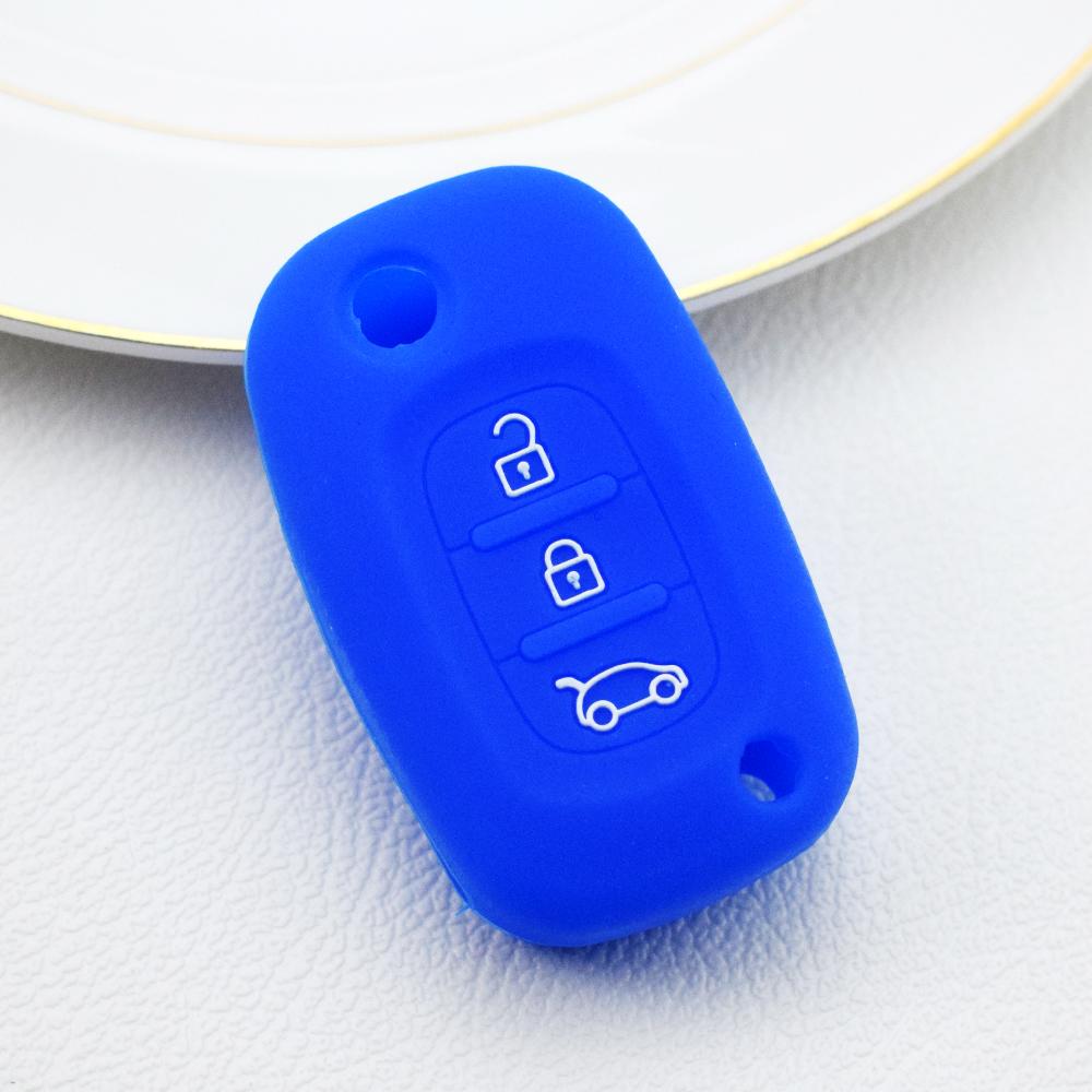 

Силиконовый чехол для автомобильного ключа с дистанционным управлением для Renault Fluence Megane Clio Kangoo Twingo для LADA Priora Vesta Xray Kalina синий